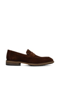HABOOB ENGADIN men's brown suede loafers – side view