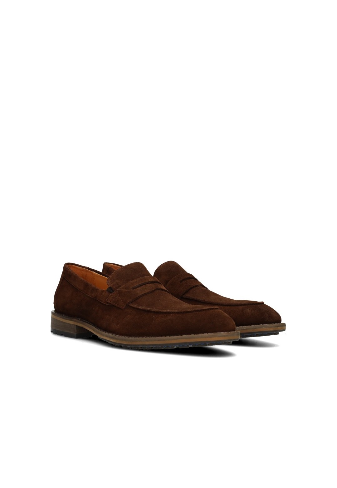 HABOOB ENGADIN men's brown suede loafers – front view