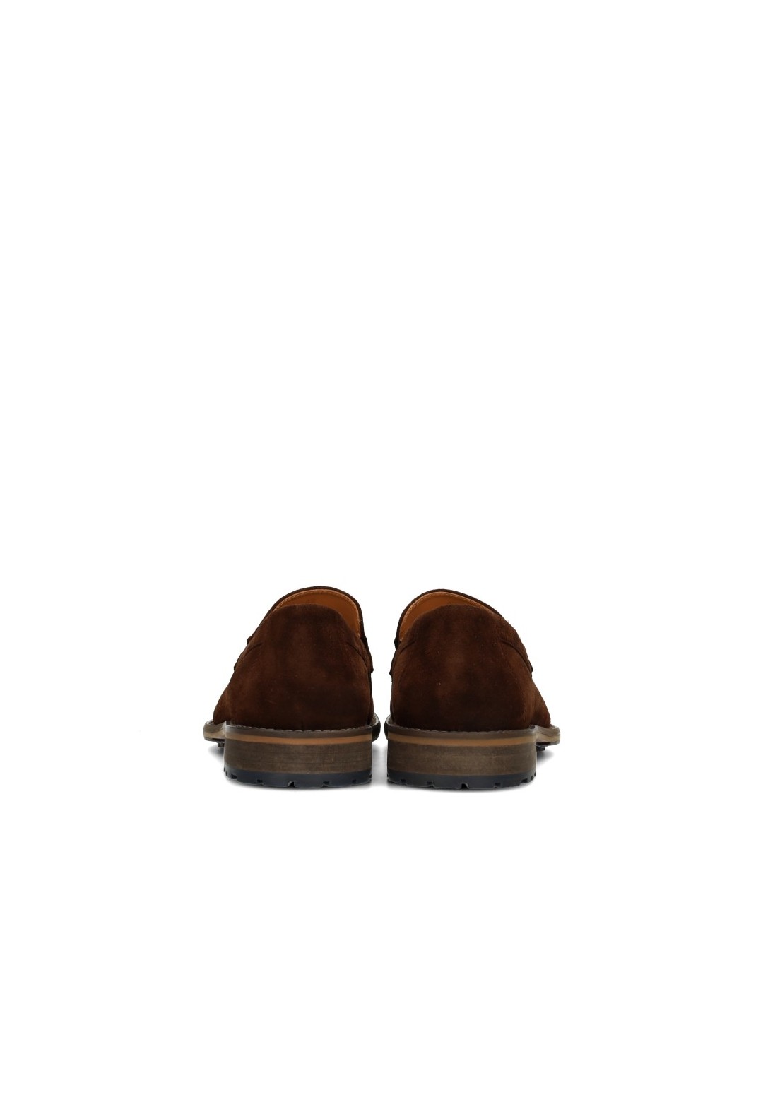 HABOOB ENGADIN men's brown loafers – rear view