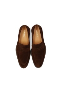 HABOOB ENGADIN braune Herren Loafer – Draufsicht