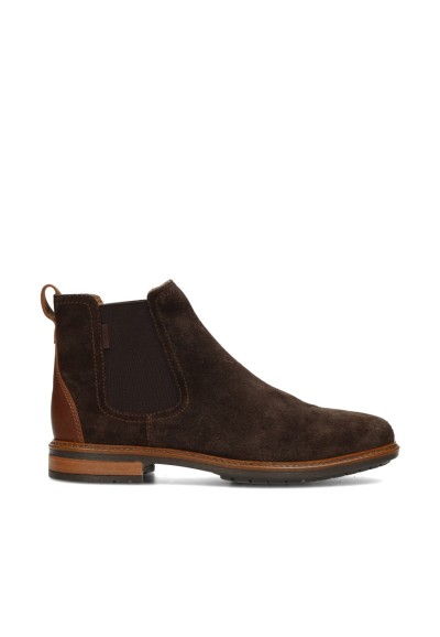 Poelman JONI brown suede men’s Chelsea boots side view