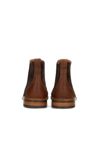 Poelman JONI brown suede men’s Chelsea boots rear view