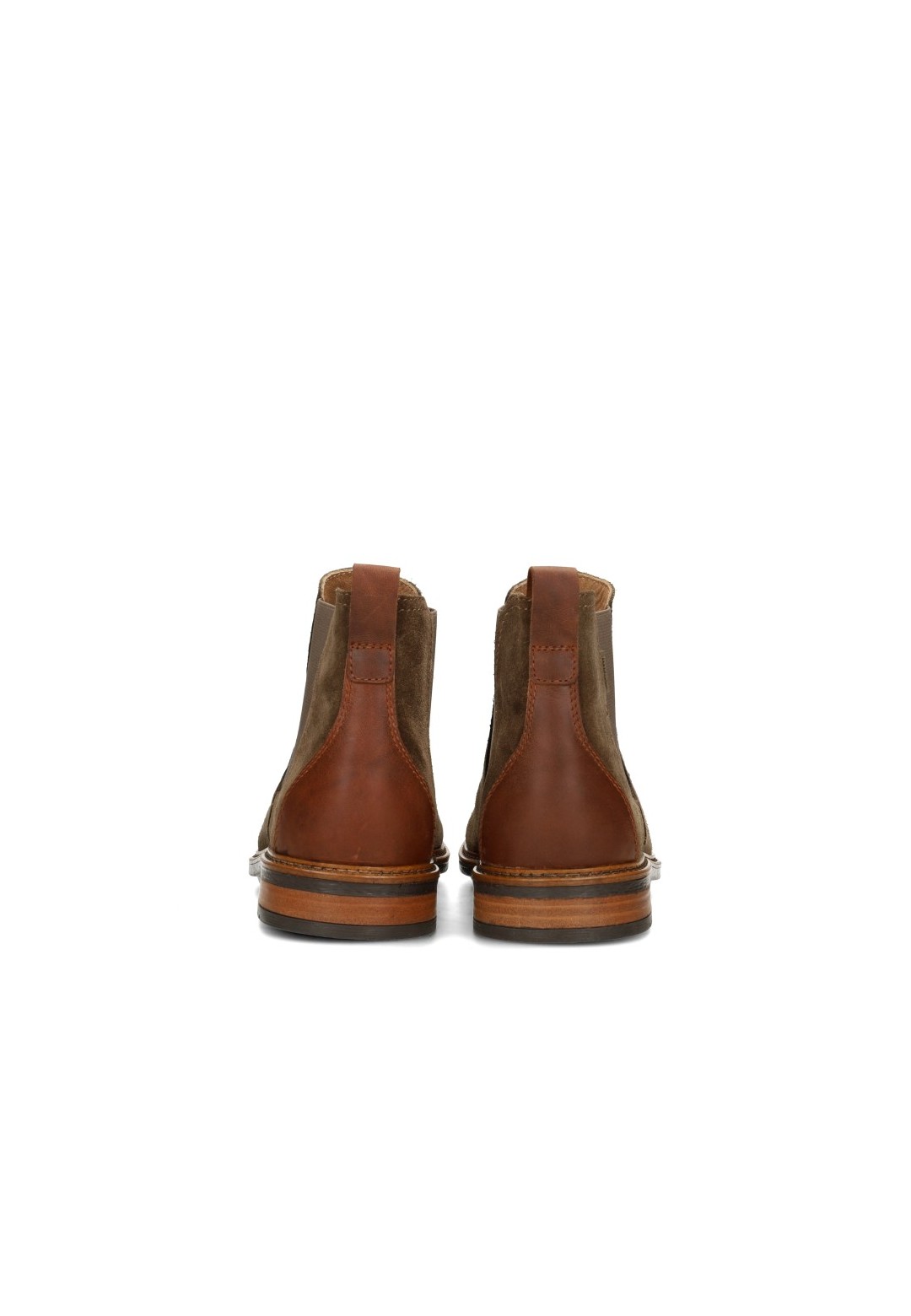 Poelman JONI brown suede men's Chelsea boots – rear view
