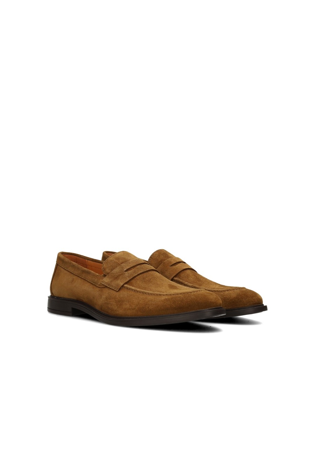HABOOB LUC Herren Loafer aus braunem Veloursleder – Vorderansicht