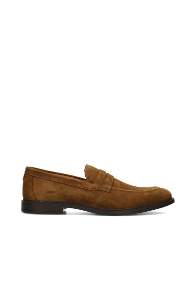 HABOOB LUC men's brown suede loafers – side view