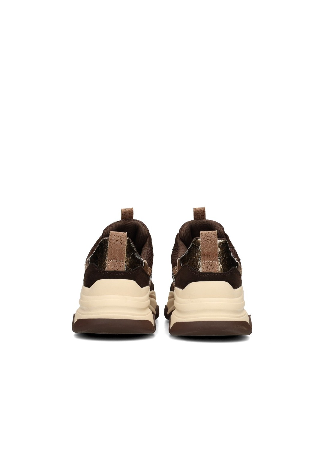 POSH by Poelman GIGI Damen Sneaker in Braun – Rückansicht