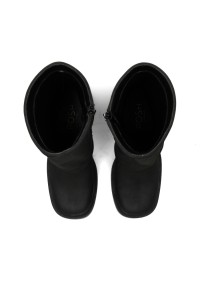 Draufsicht der schwarzen POSH by Poelman SHANTI Damenstiefel mit runder Schuhspitze