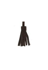 Donkerbruine suède tassel voor schoenen