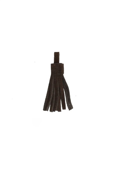 Donkerbruine suède tassel voor schoenen