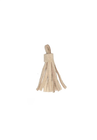 Beige suède tassel voor schoenen