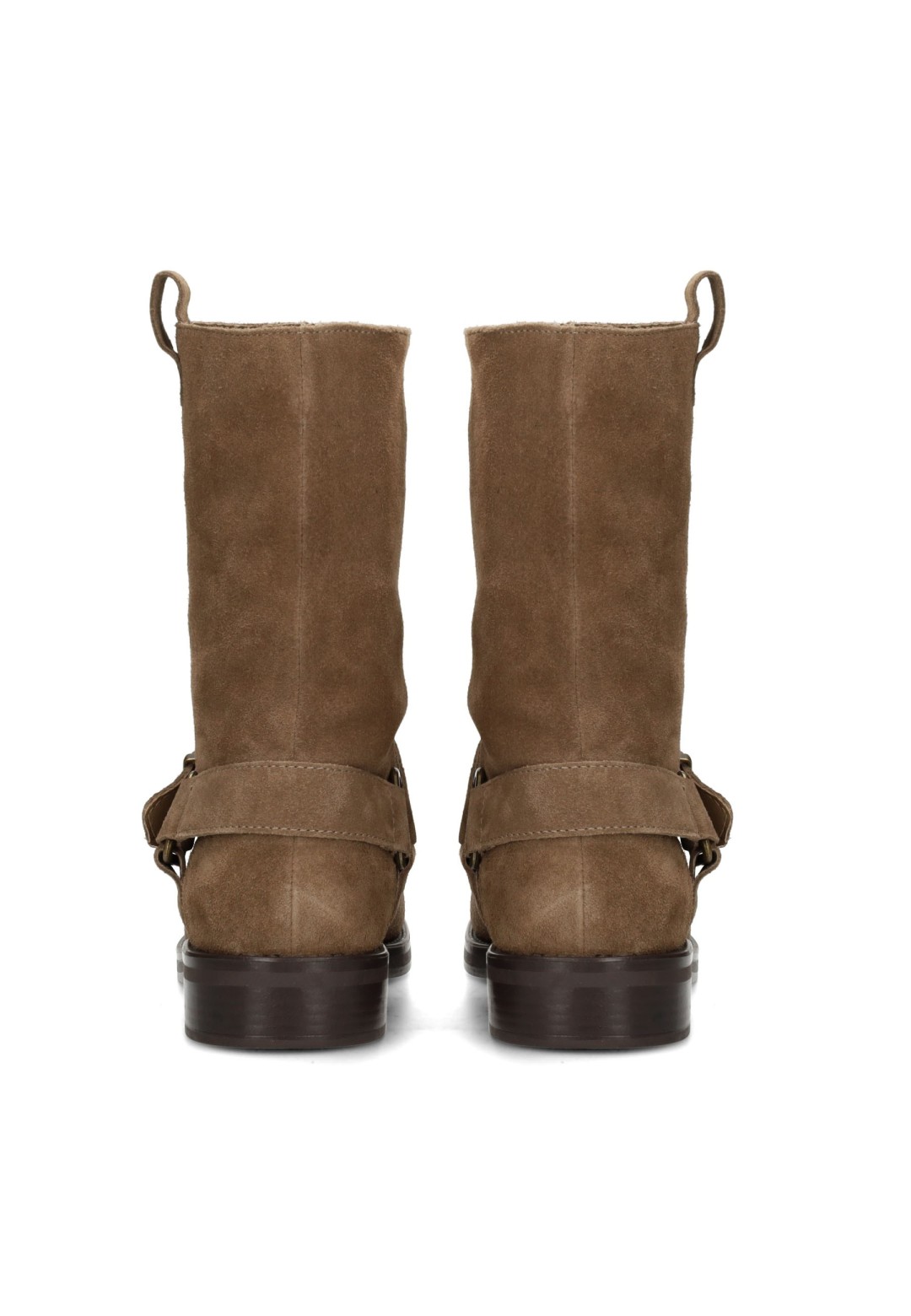 Poelman BAMBI brown suede women’s ankle boots rear view