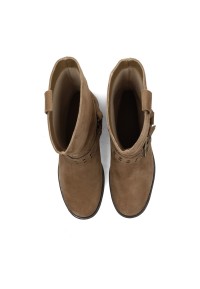 Poelman BAMBI brown suede women’s ankle boots top view