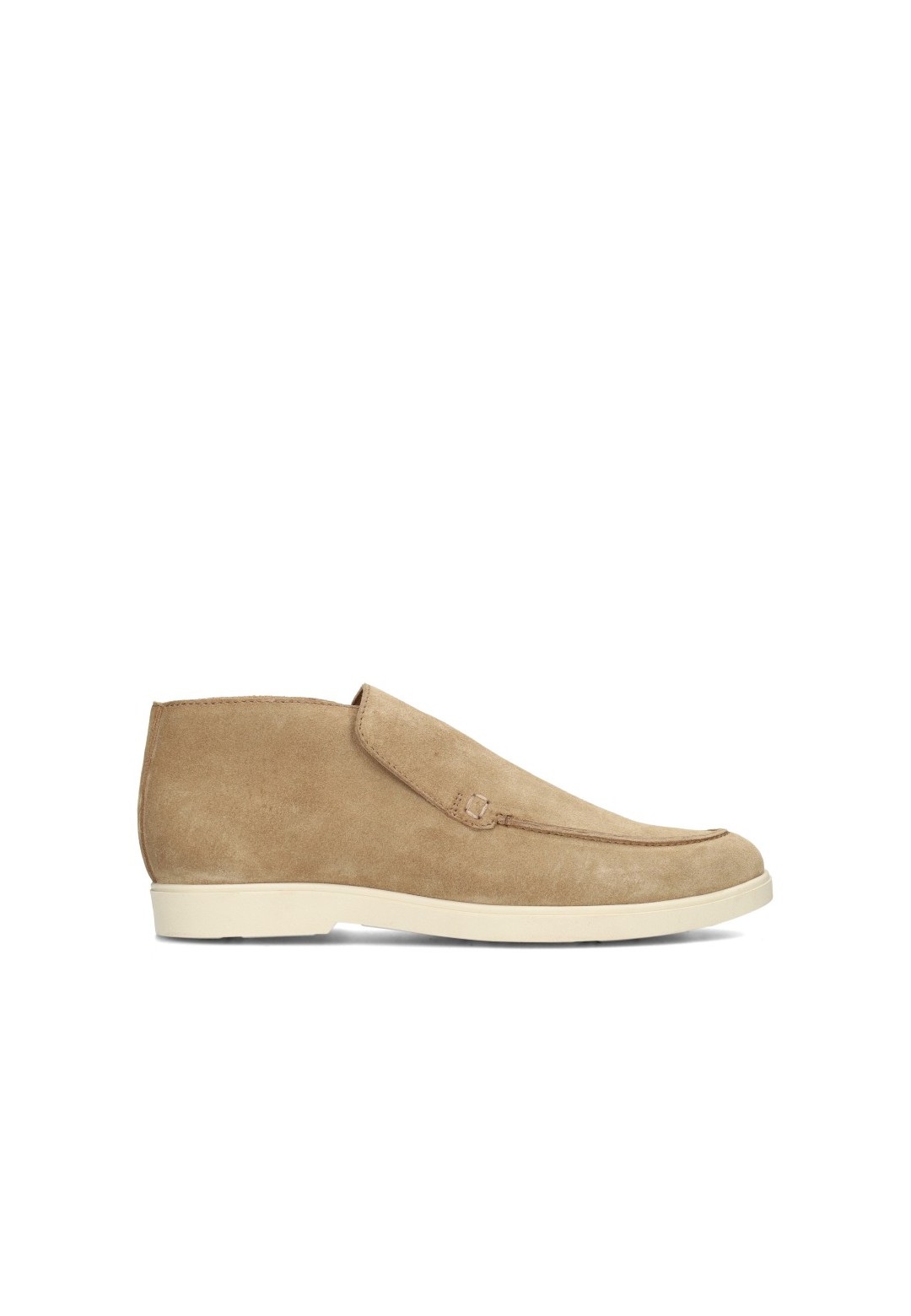 Poelman TIVOLI beige suede women’s loafers side view