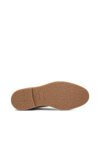 Poelman HUDSON brown leather men's ankle boots with textured outsole bottom view