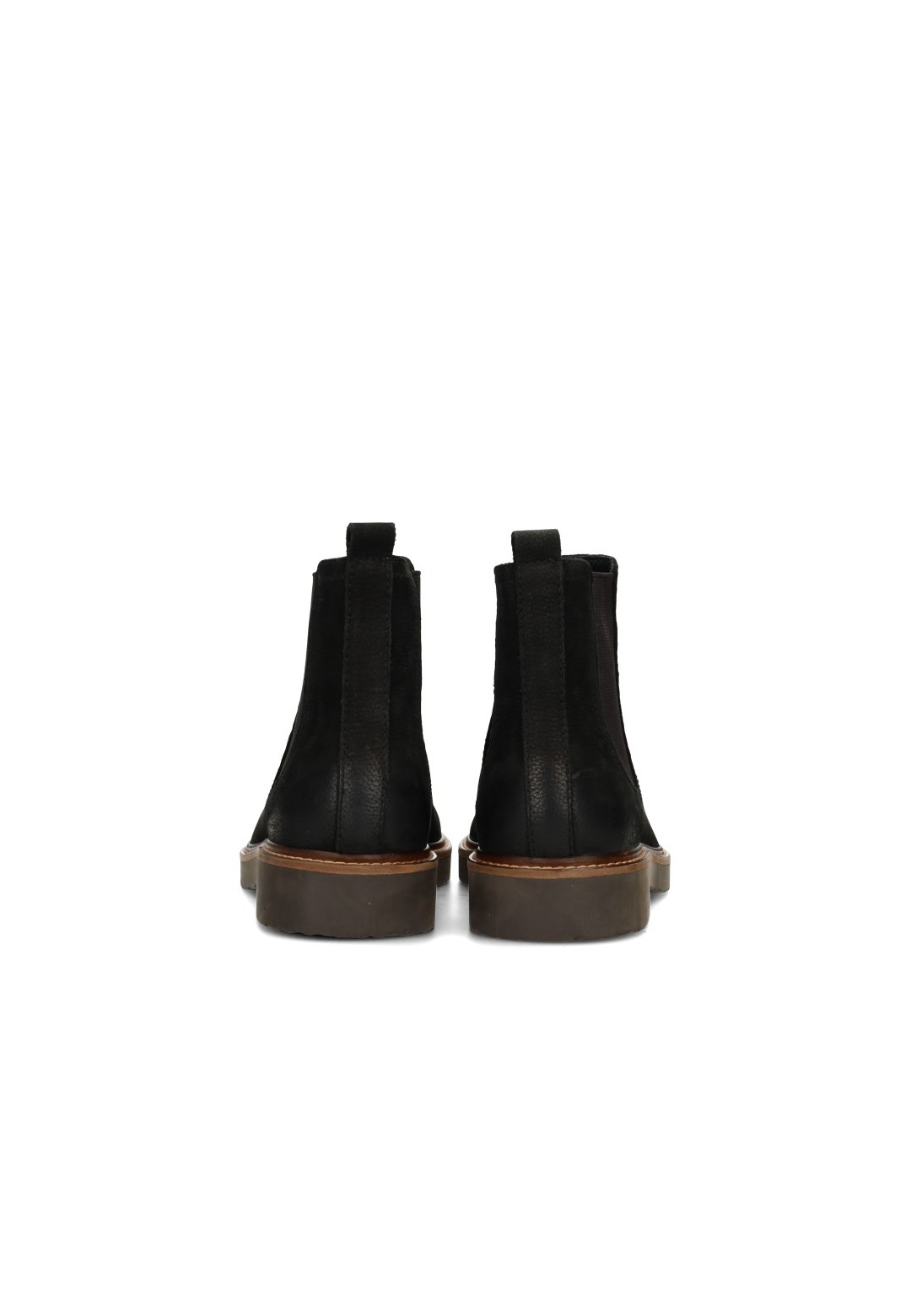 Poelman HUDSON zwarte heren Chelsea boots met aantreklussen achteraanzicht