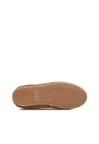 Poelman TAMARA dunkelbeige Wildleder Sneaker Unteransicht mit profilierter Laufsohle