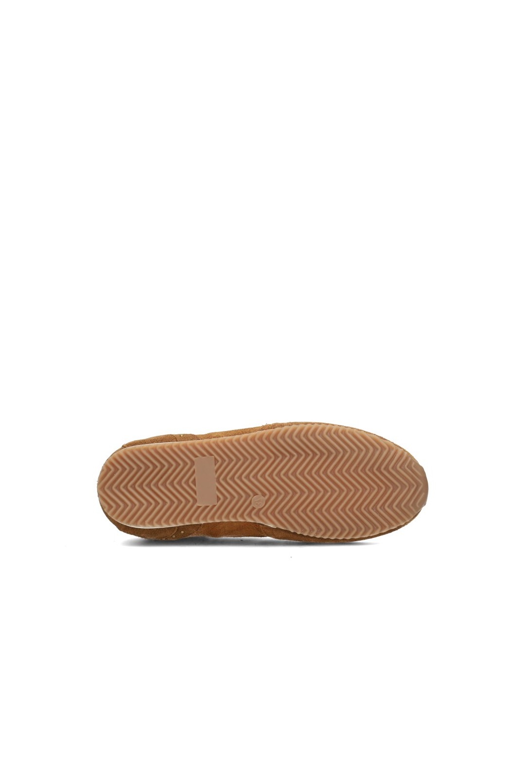 Poelman TAMARA donkerbeige suède sneakers onderaanzicht met profielzool
