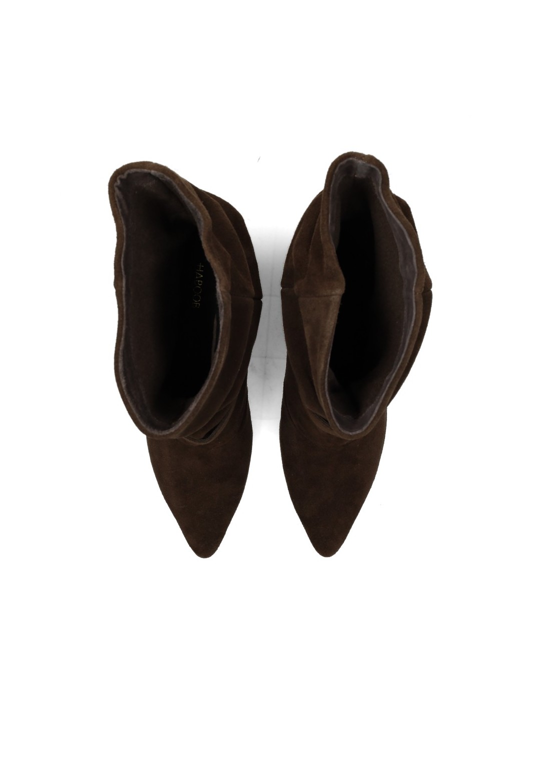Top view of HABOOB GITHA boots with pointed toe
