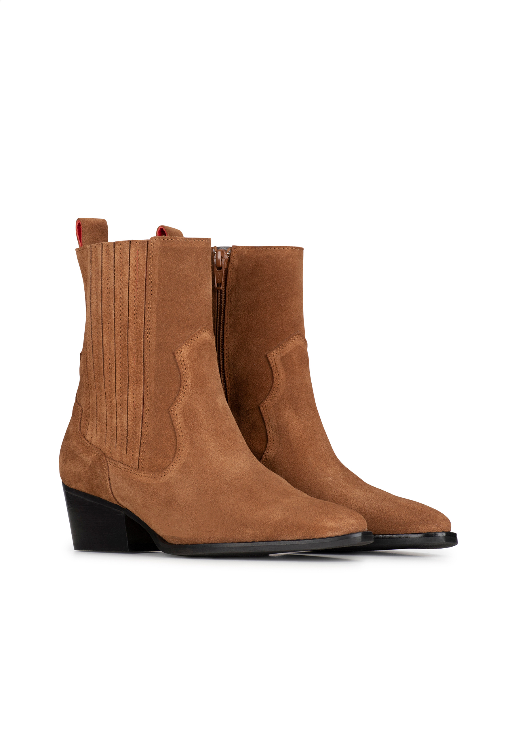 Western claire leather ankle boots outlet