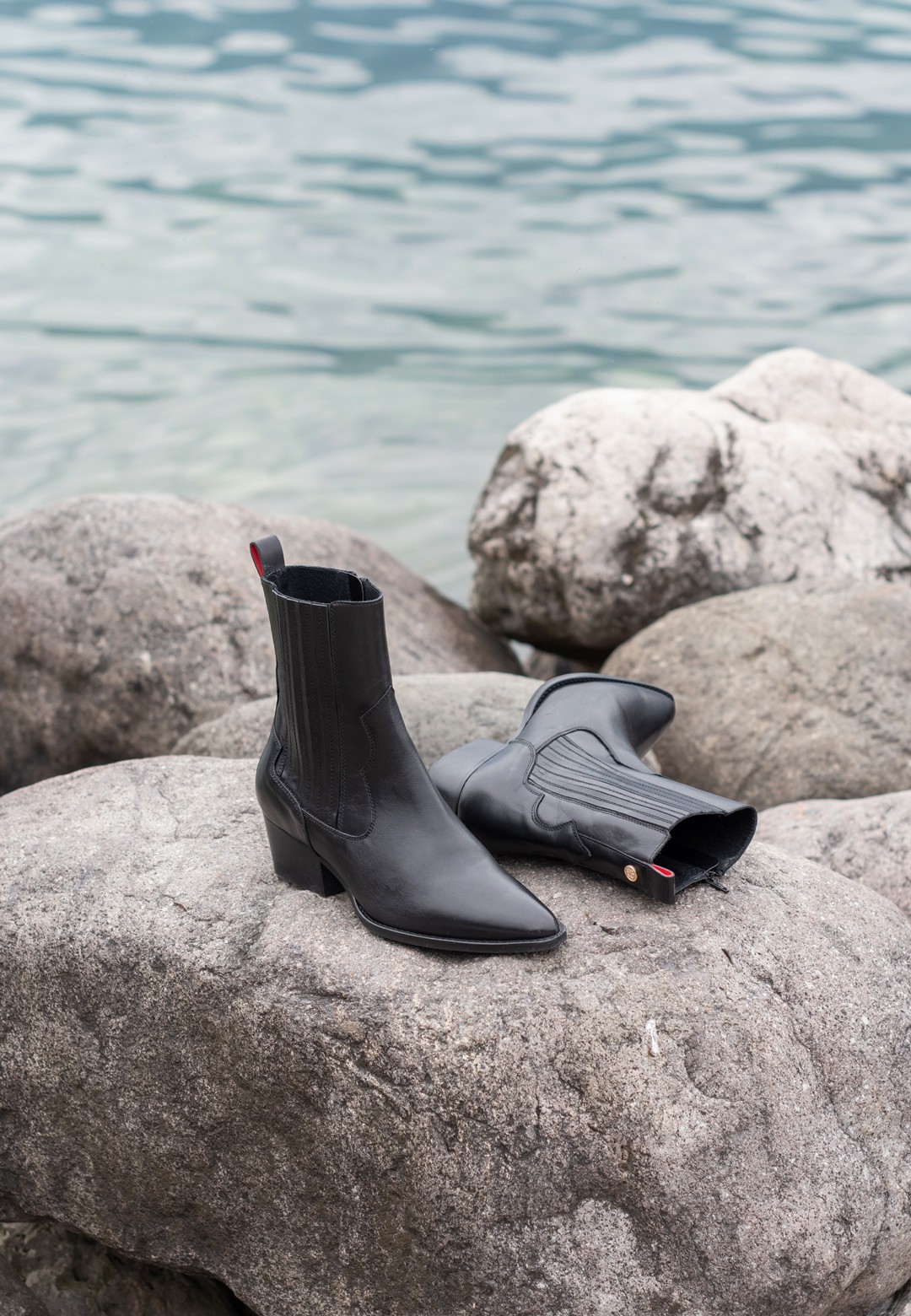 Western claire leather ankle boots online